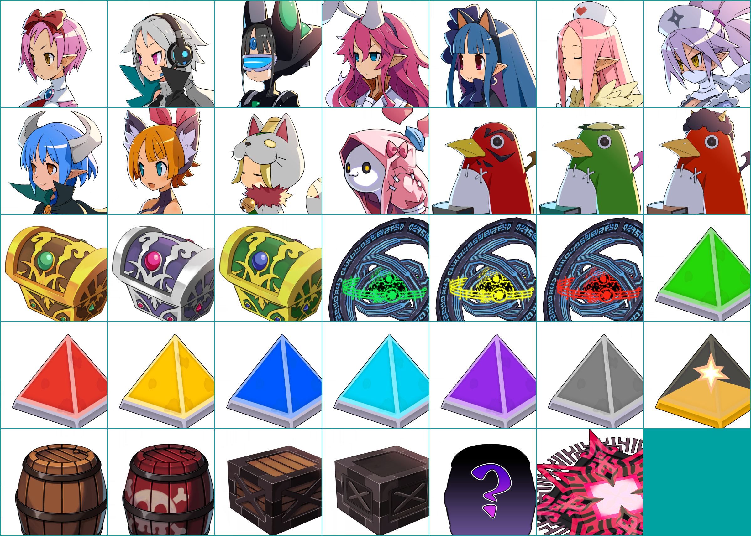 Character Icons (Class Costumes & Objects)