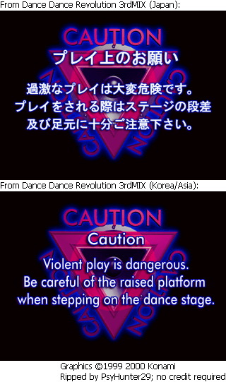 Dance Dance Revolution 3rdMIX - Caution