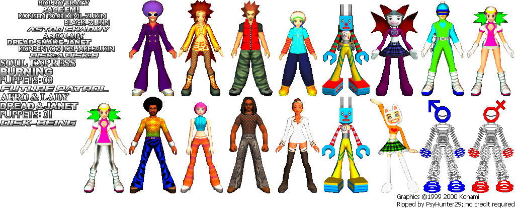 Dance Dance Revolution 3rdMIX - Characters