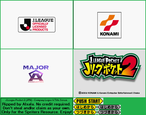 J.League Pocket 2 (JPN) - Company Logos & Title Screen
