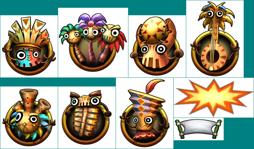 Donkey Kong Country Returns - Bosses Icons