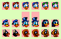 Lucky Dime Caper Starring Donald Duck - Dialogue / Stage Icons