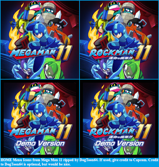 Mega Man 11 - HOME Menu Icons