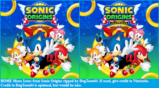 Sonic Origins - HOME Menu Icons