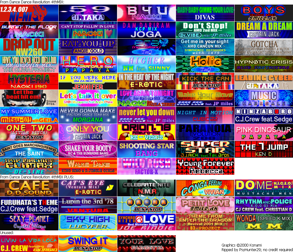 Dance Dance Revolution 4thMIX - Banners