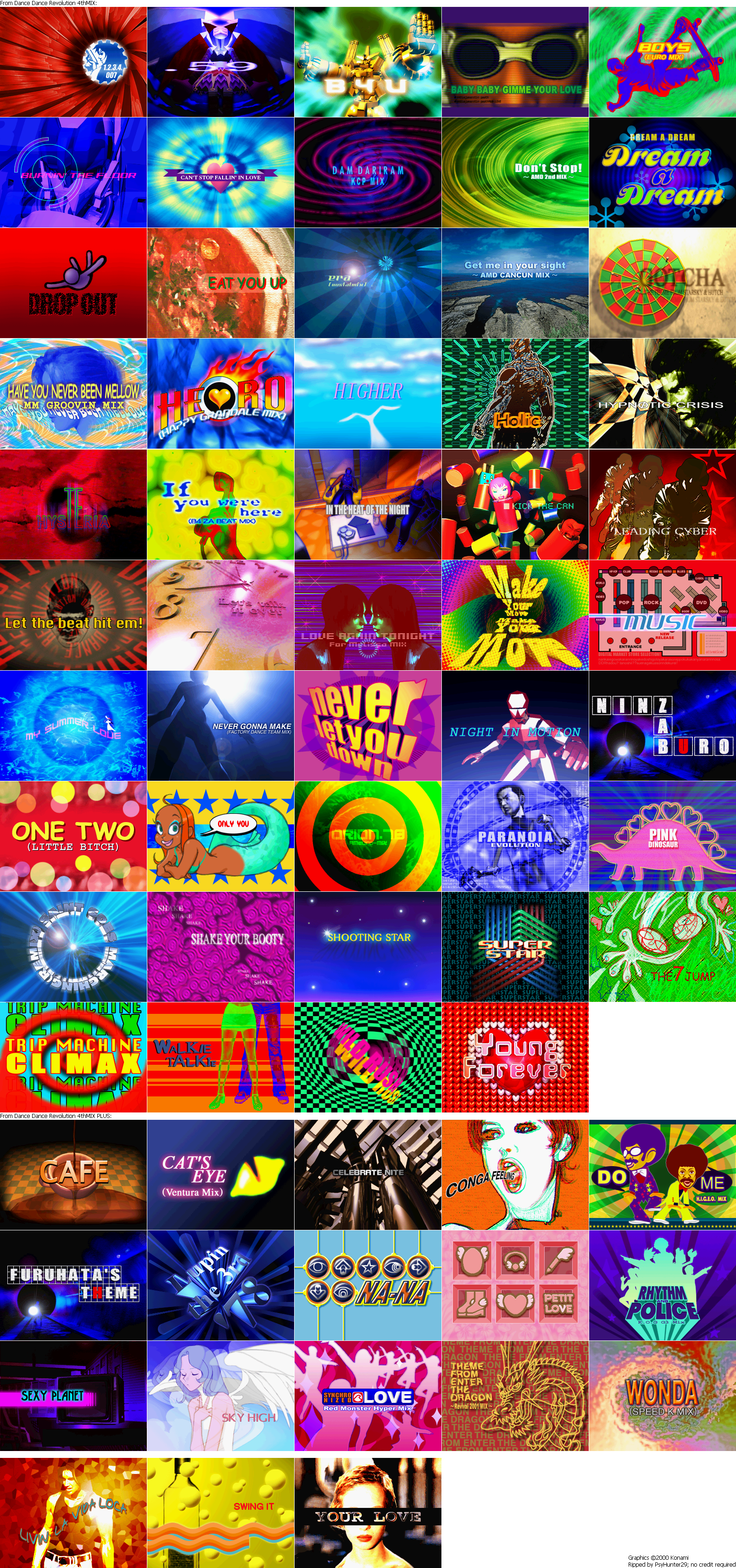 Dance Dance Revolution 4thMIX - Backgrounds