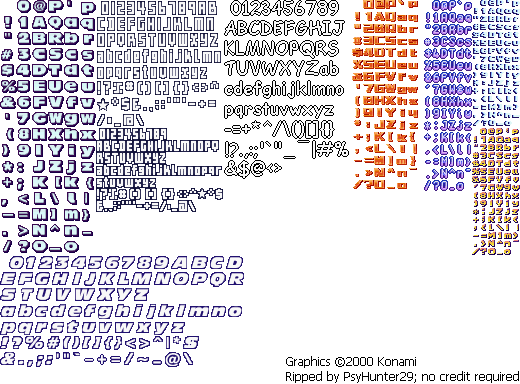 Dance Dance Revolution 4thMIX - Fonts