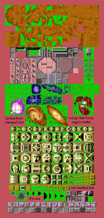 Video Game Anthology Vol.03: Star Force - Background Tiles
