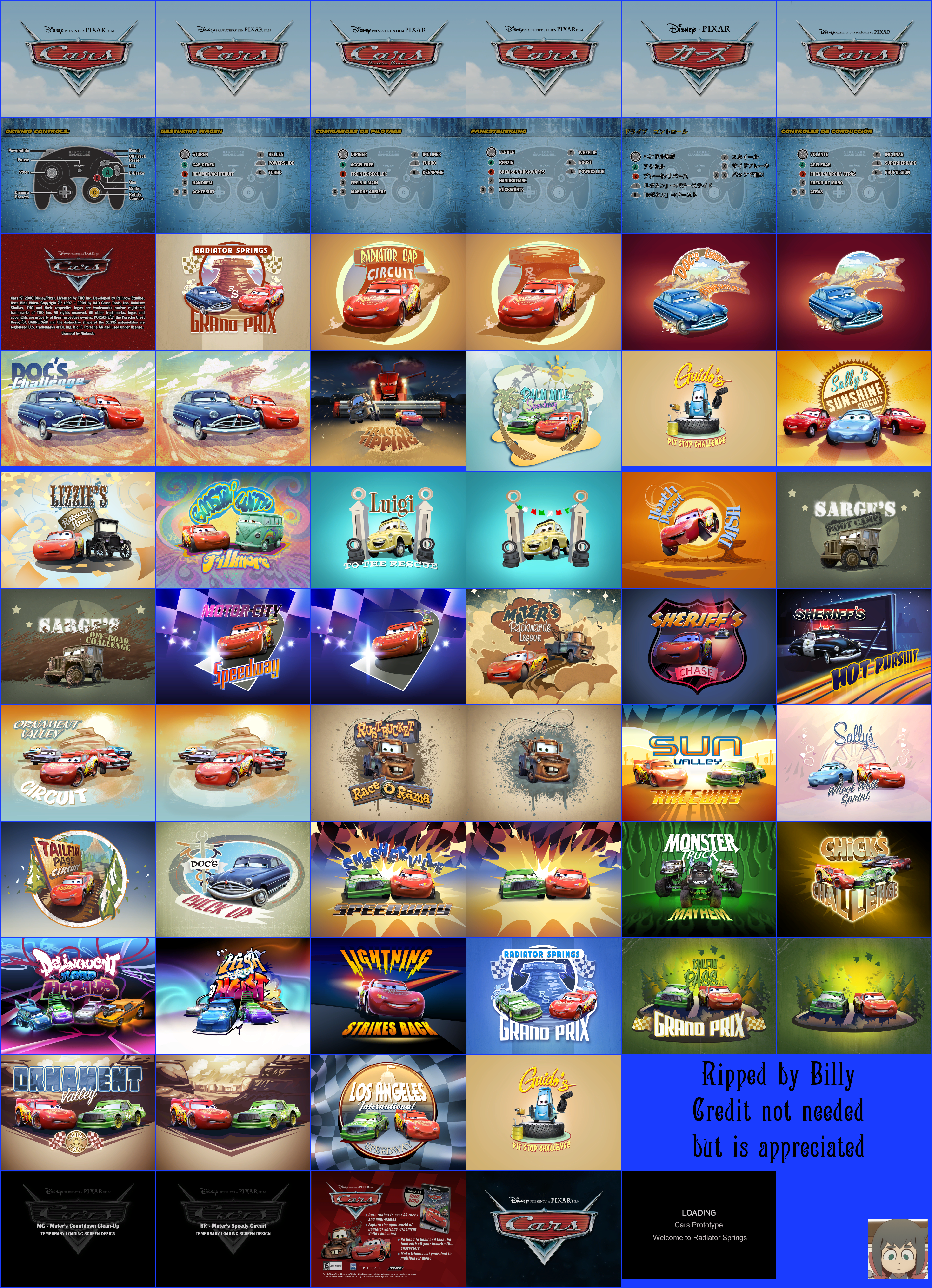 Cars - Loading Screens