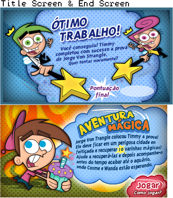 The Fairly OddParents: Aventura Mágica - Title Screen & End Screen