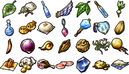 Dragon Quest VII: Fragments of the Forgotten Past - Common Item Icons