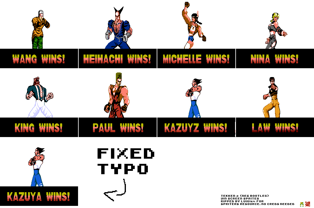 Tekken 2 (Bootleg) - Win Screens