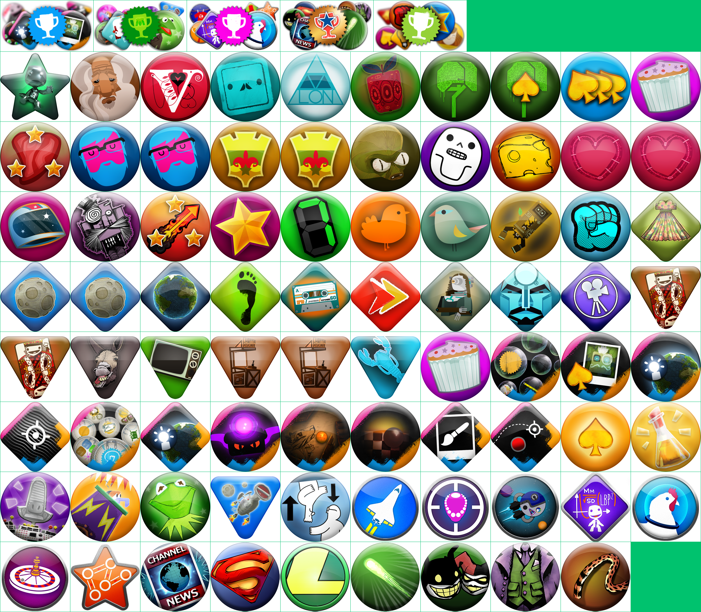 LittleBigPlanet 2 - Trophy Icons