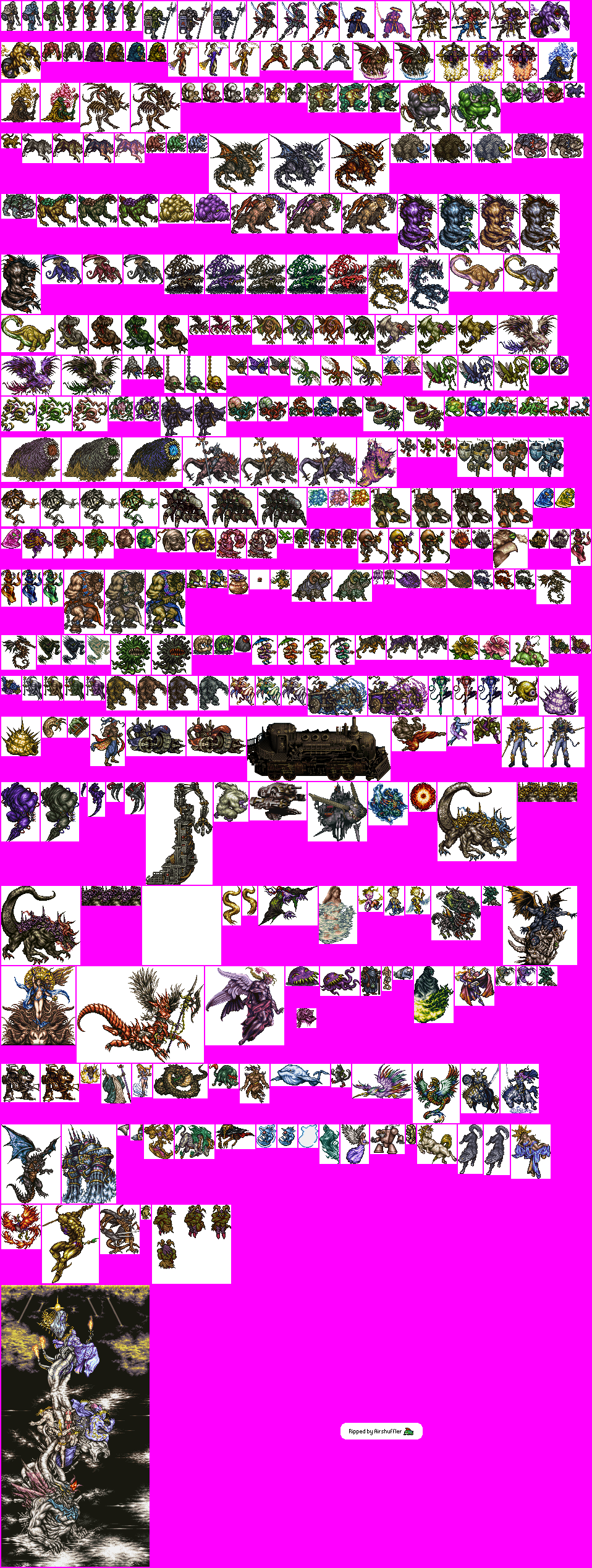 Final Fantasy 6 (Pixel Remaster) - Enemies, Bosses & Espers