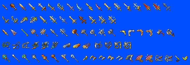 Dragon Quest 6: Realms of Revelation - Weapons