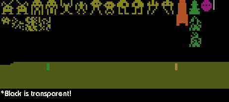 Space Invaders (Atari 2600) - General Sprites