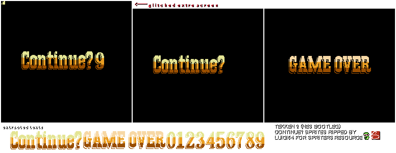 Tekken 2 (Bootleg) - Continue Screen