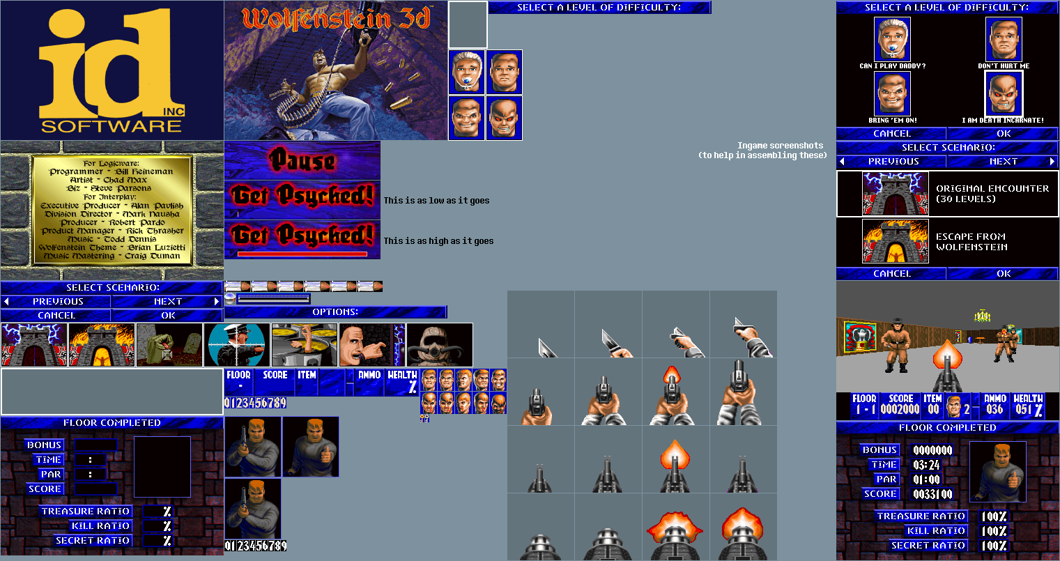 Wolfenstein 3D - HUD and UI