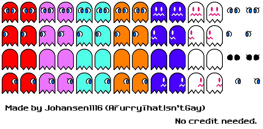 Pac-Man Customs - Ghosts (Changed-Style)