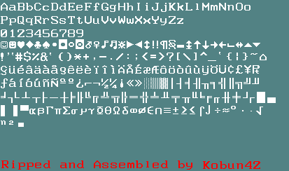 Game Selection Font (VGA)