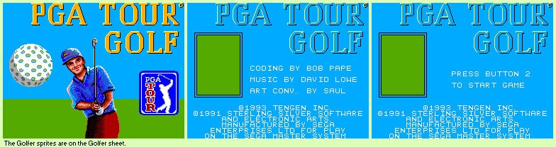 PGA Tour Golf (PAL) - Title Screen