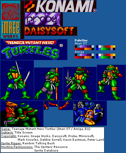 Teenage Mutant Hero Turtles - Title Screen