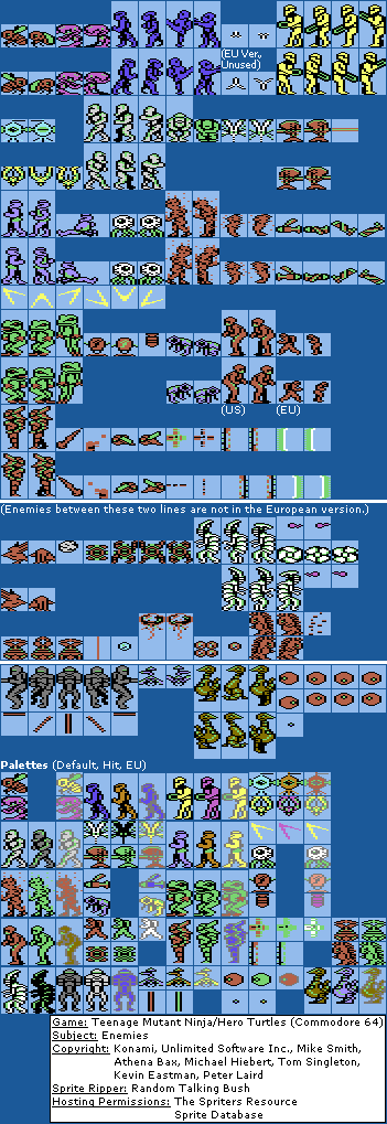 Teenage Mutant Ninja Turtles / Hero Turtles - Enemies