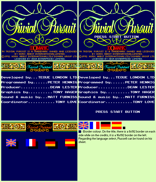 Trivial Pursuit (PAL) - Title Screen & Language Select