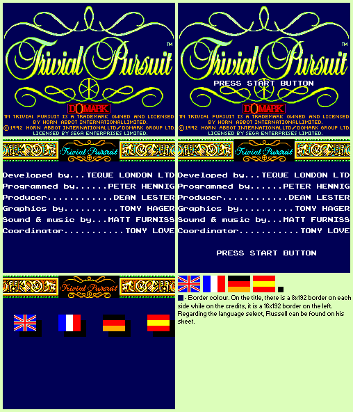 Title Screen & Language Select