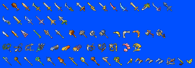 Dragon Quest 5: The Hand of the Heavenly Bride - Weapons