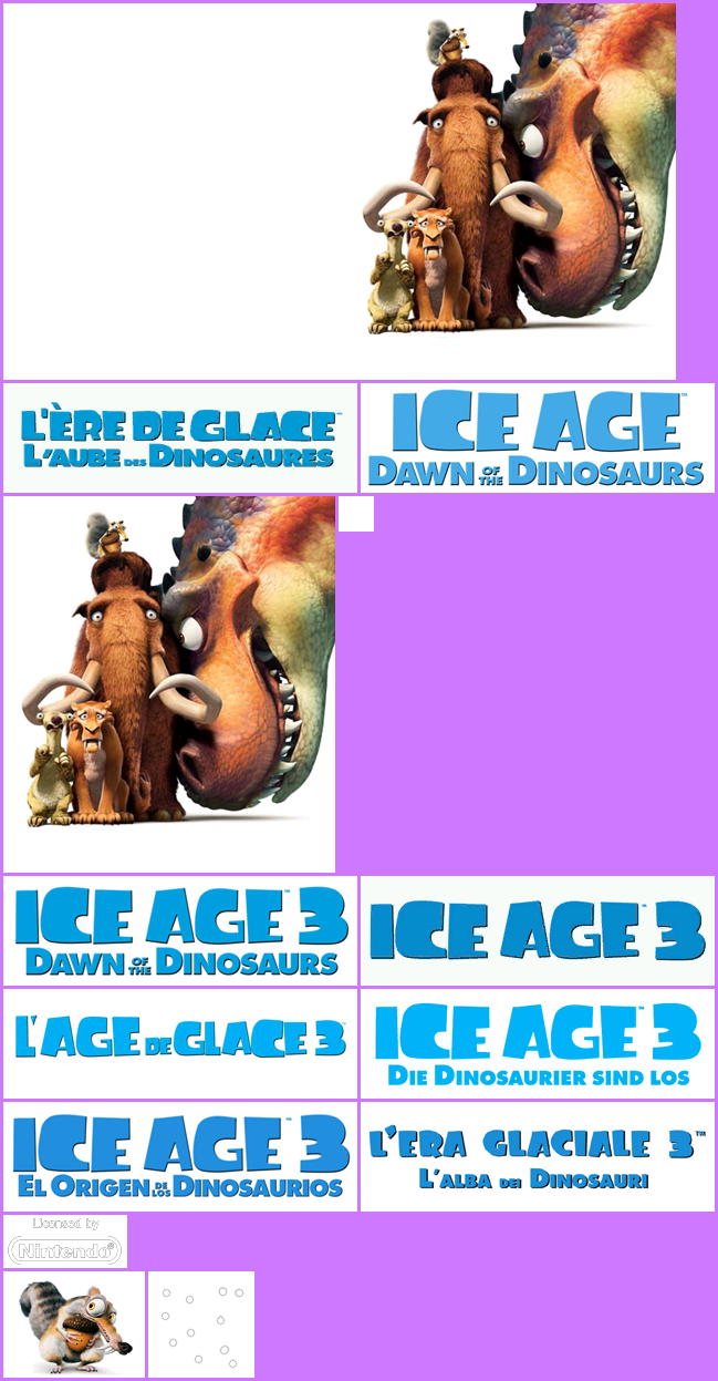 Ice Age: Dawn of the Dinosaurs - Wii Menu Banner & Icon