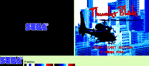 Thunder Blade - Title Screen & Sega Logo