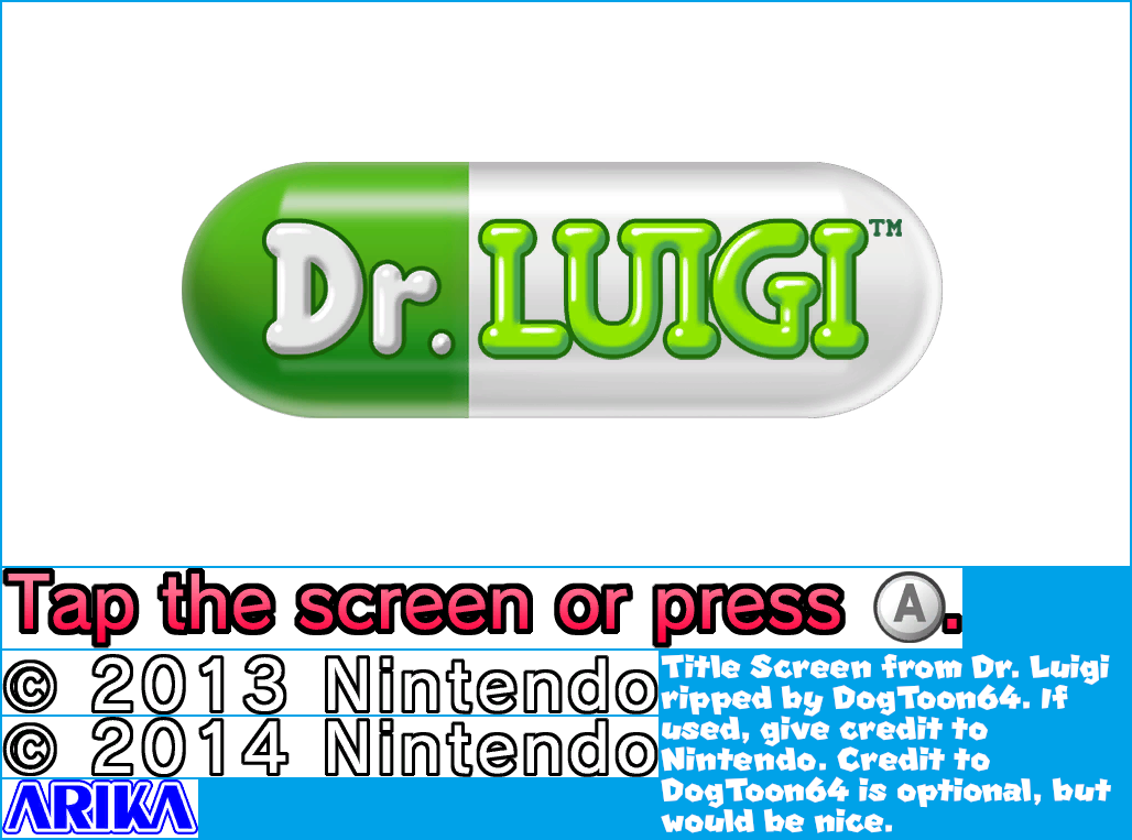 Dr. Luigi - Title Screen