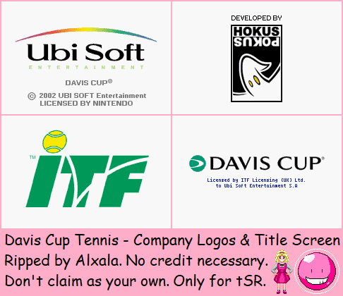 Davis Cup Tennis - Company Logos & Title Screen