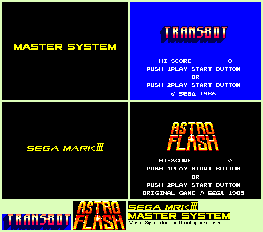 TransBot / Astro Flash - Title Screen