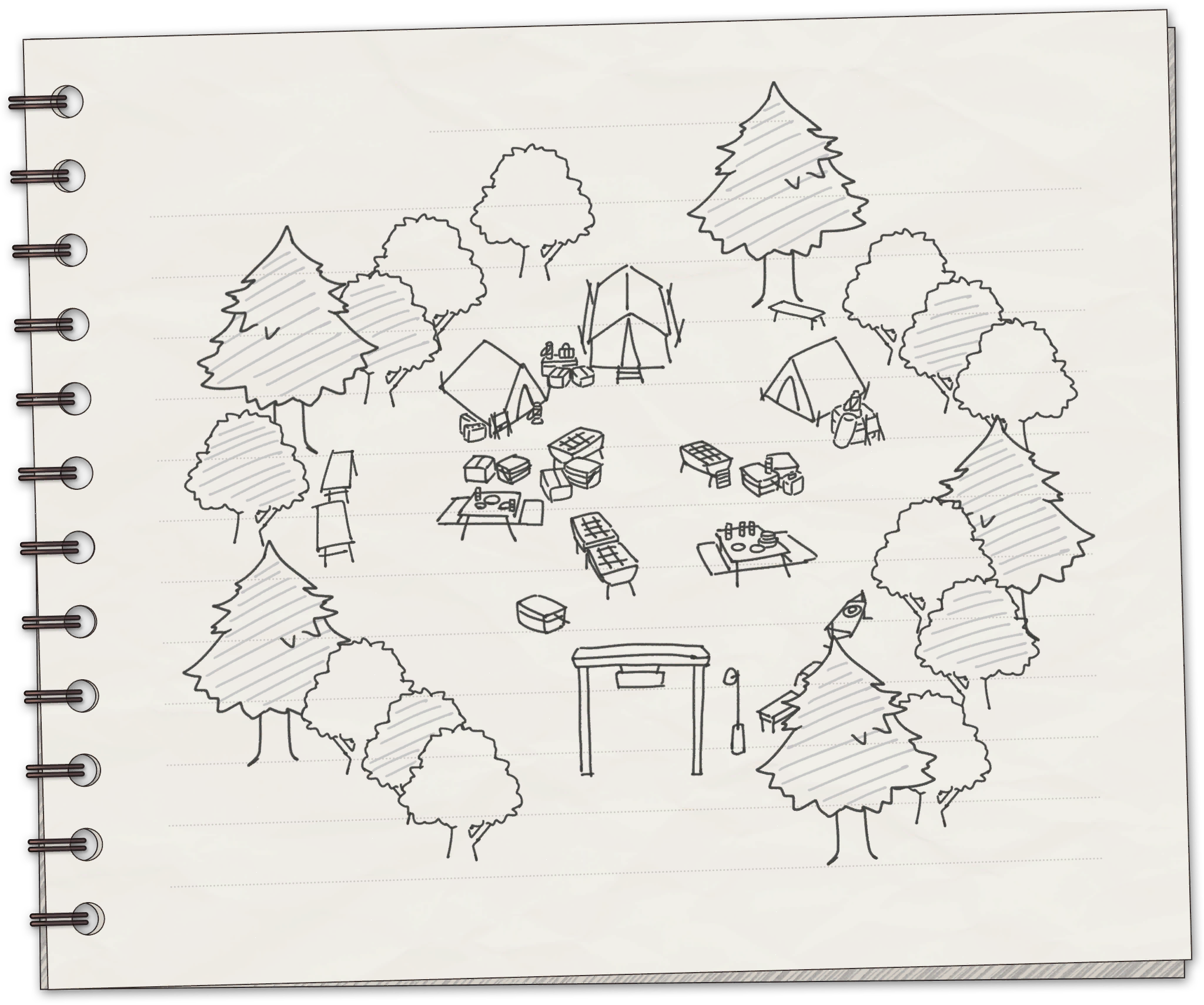 Lake Juliet Notebook - Campsite