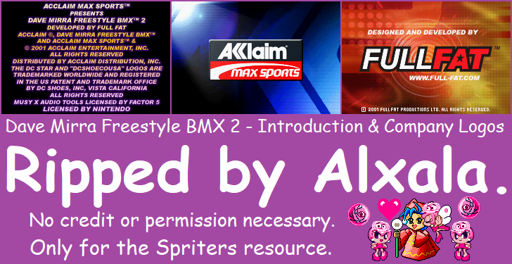 Dave Mirra Freestyle BMX 2 - Introduction & Company Logos