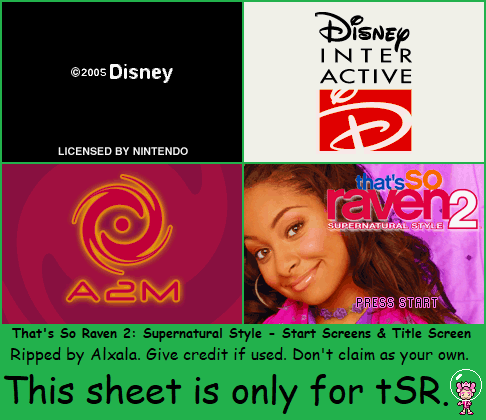 That's So Raven 2: Supernatural Style - Start Screens & Title Screen