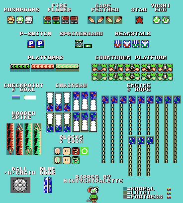 Super Mario World (Bootleg) - Stage Objects