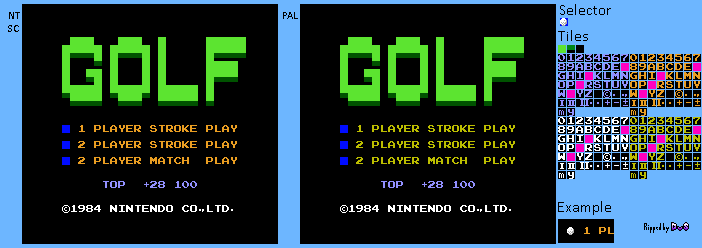 Golf - Title Screen