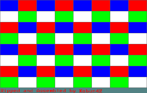 MAME Multicades (Bootleg) - Test Mode Color Pattern Screen (VGA)