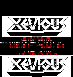 Xevious / The Micro Xevious (Bootleg) - Title Screen