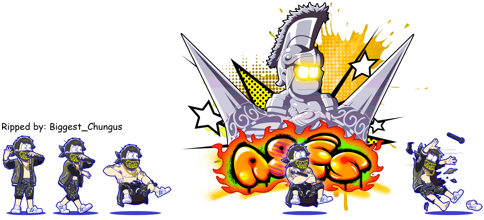 Osomatsu-san Hesokuri Wars: Battle of the NEETs - Jyushimatsu (Color Gang: Hip Hop Star)