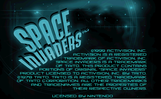 Space Invaders - Copyright Screen