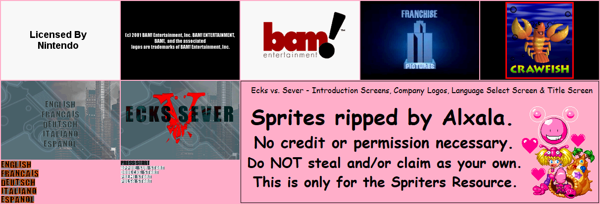 Ecks vs. Sever - Introduction Screens, Company Logos, Language Select Screen & Title Screen