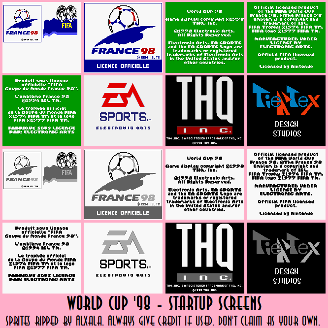 World Cup '98 - Startup Screens