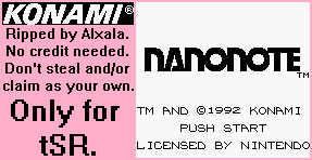 Nanonote (JPN) - Konami Logo & Title Screen