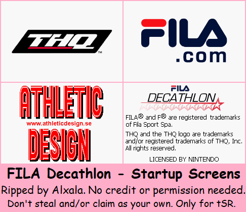 Fila Decathlon - Startup Screens