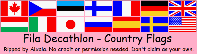 Fila Decathlon - Country Flags
