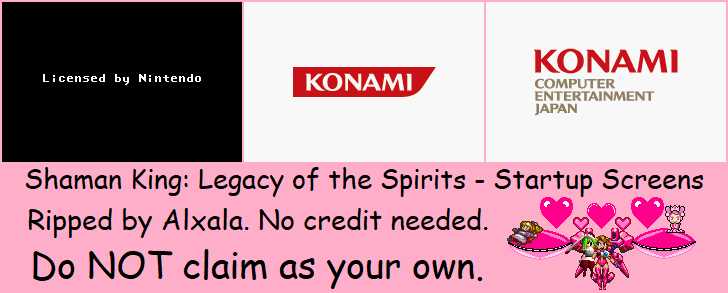 Shaman King: Legacy of the Spirits - Startup Screens